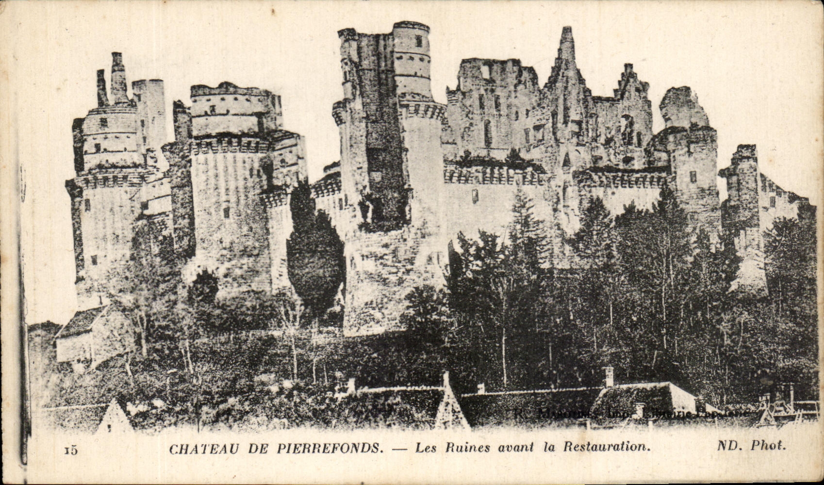 CPA Chateau De Pieffefonds Les Ruines avant la Restauration