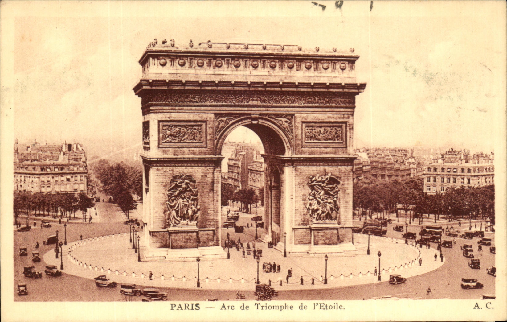 CPA Paris Are de Triomphe de l'Etoile