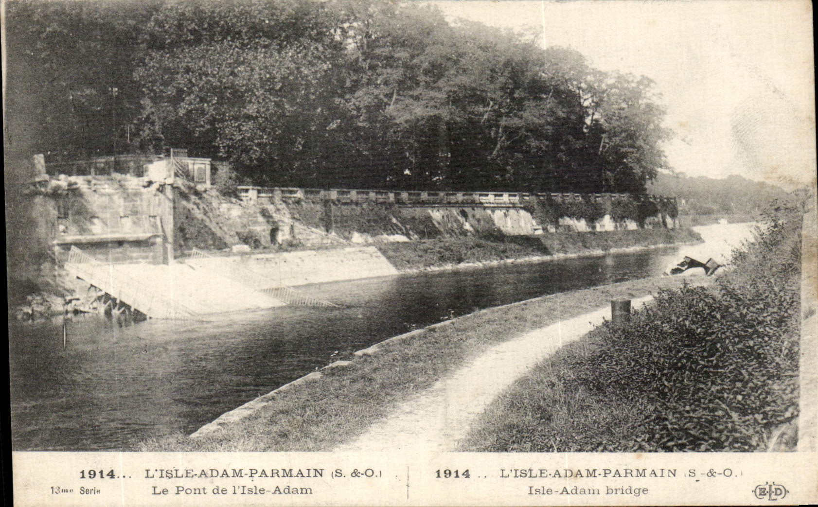 Isla Adan Parmain de CPA el puente de la isla Adan Militaria