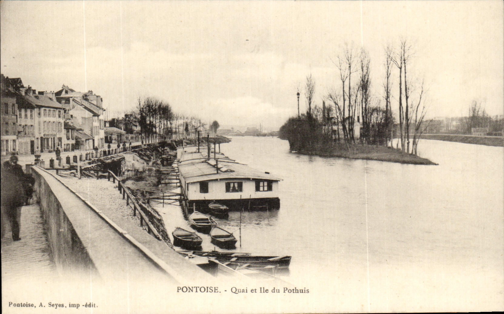 CPA Pontoise Quay e isla de Pothuis