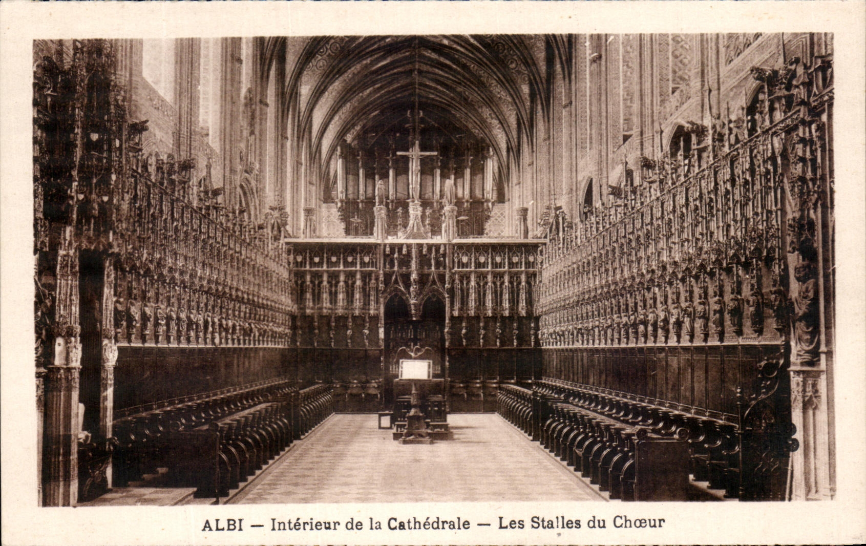 CPA Albi interior de las paradas de la catedral del estribillo
