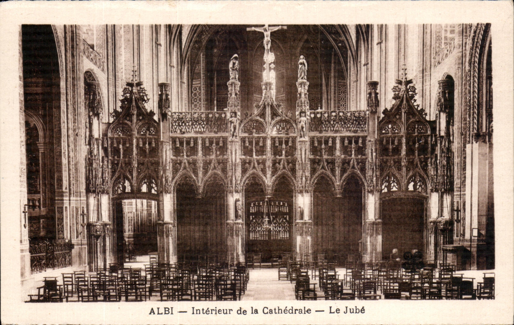 CPA Albi interior de la catedral el Jude