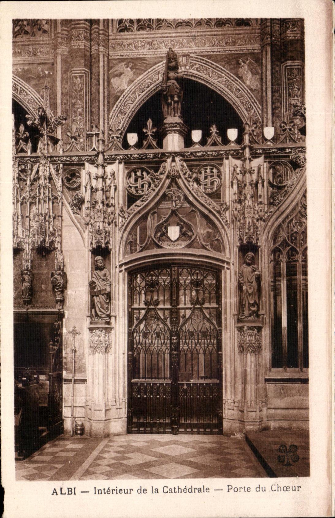 CPA Albi interior de la puerta de la catedral del estribillo