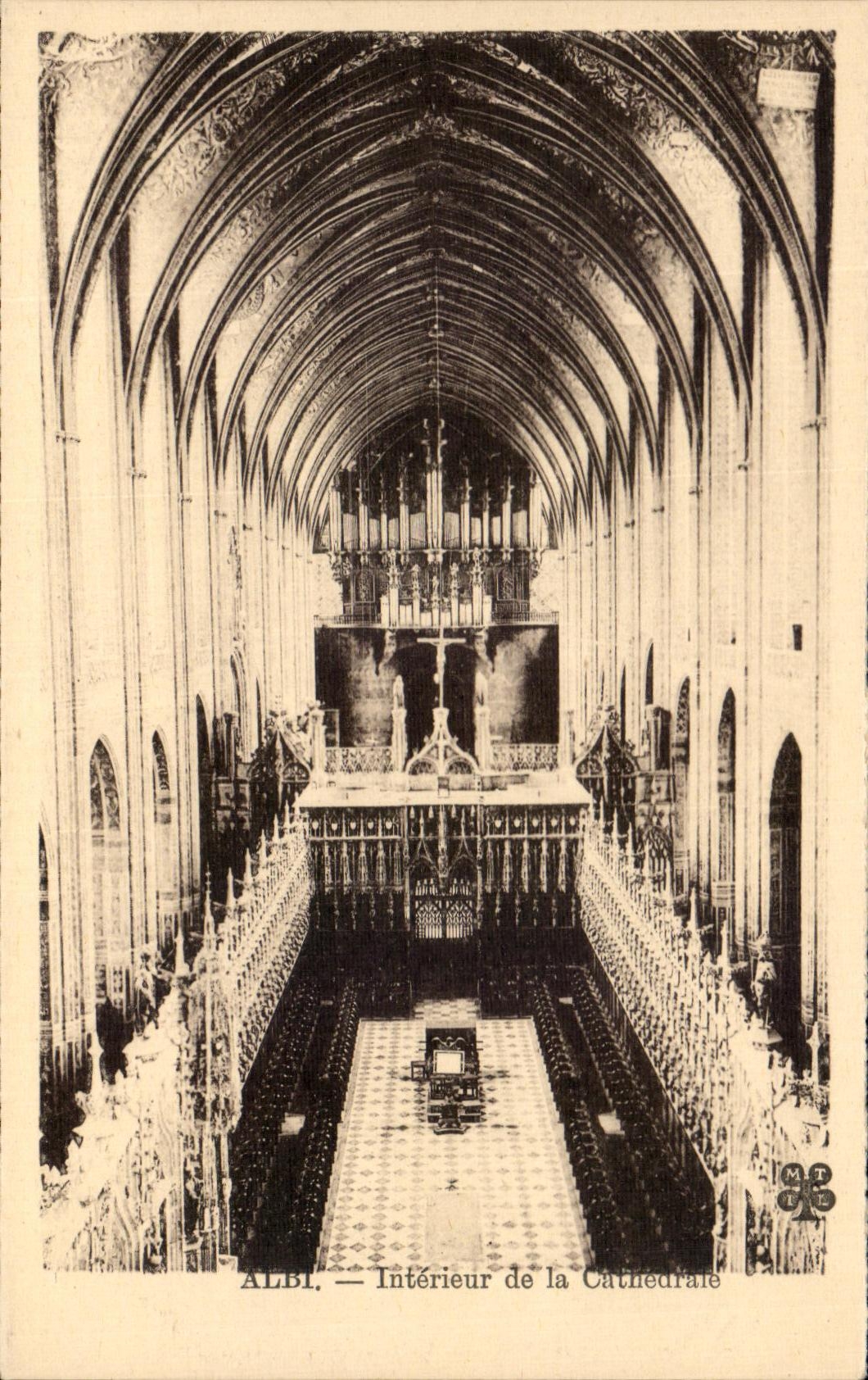 CPA Albi interior de la catedral