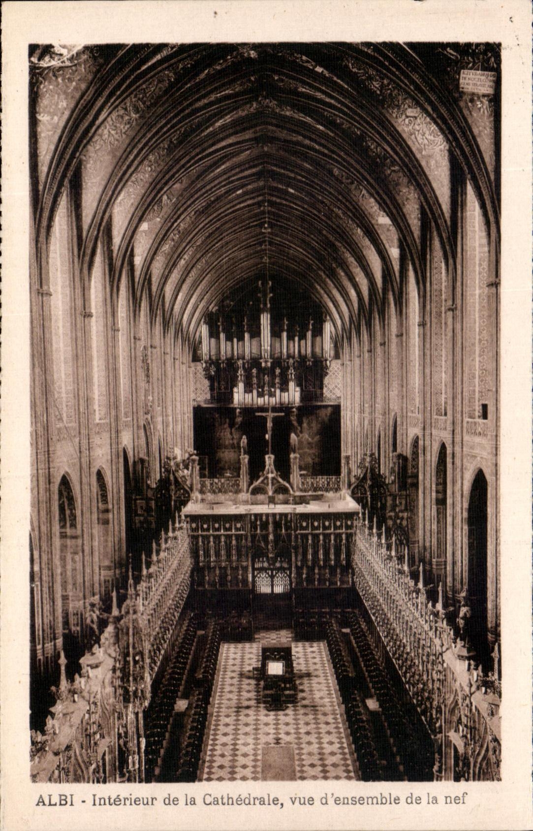 CPA Albi interior de la catedral del cuadro total del cubo
