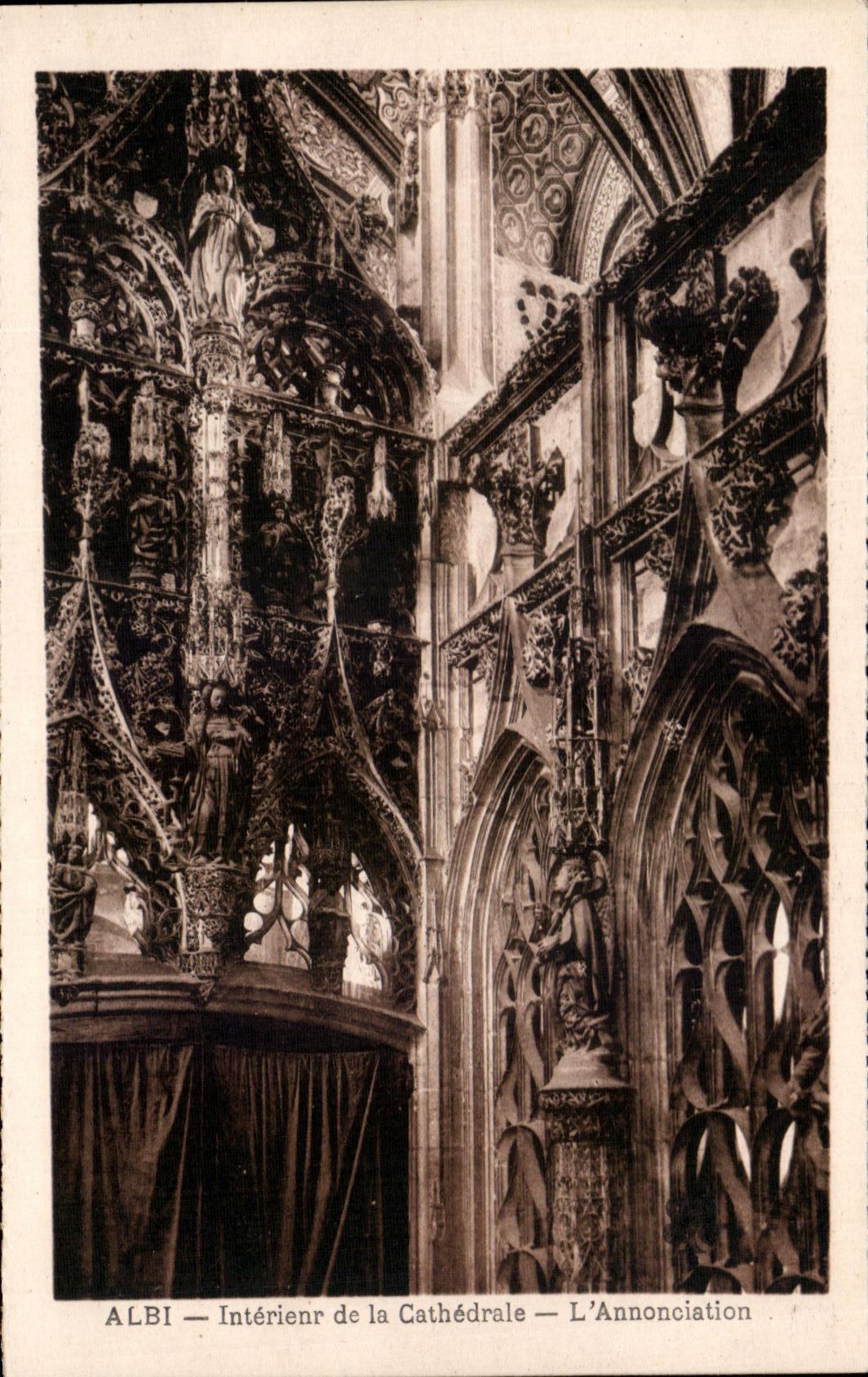 CPA Albi interior del anuncio de la catedral