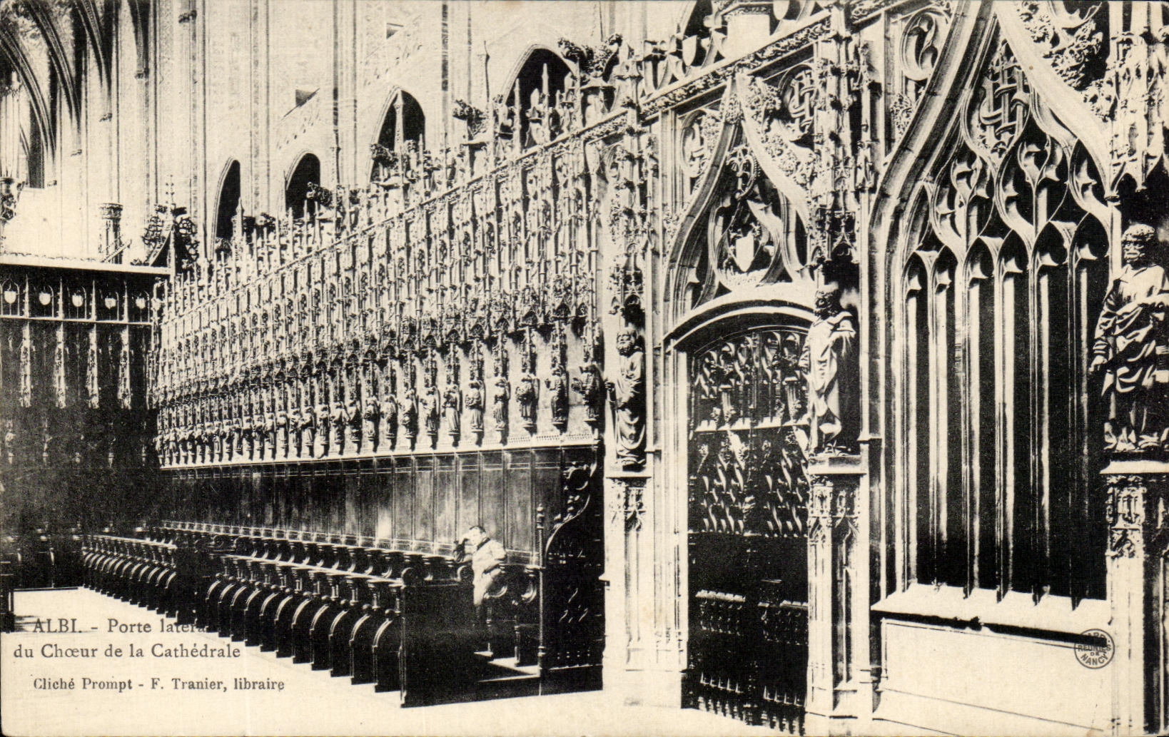 Puerta lateral de CPA Albi del estribillo de la catedral