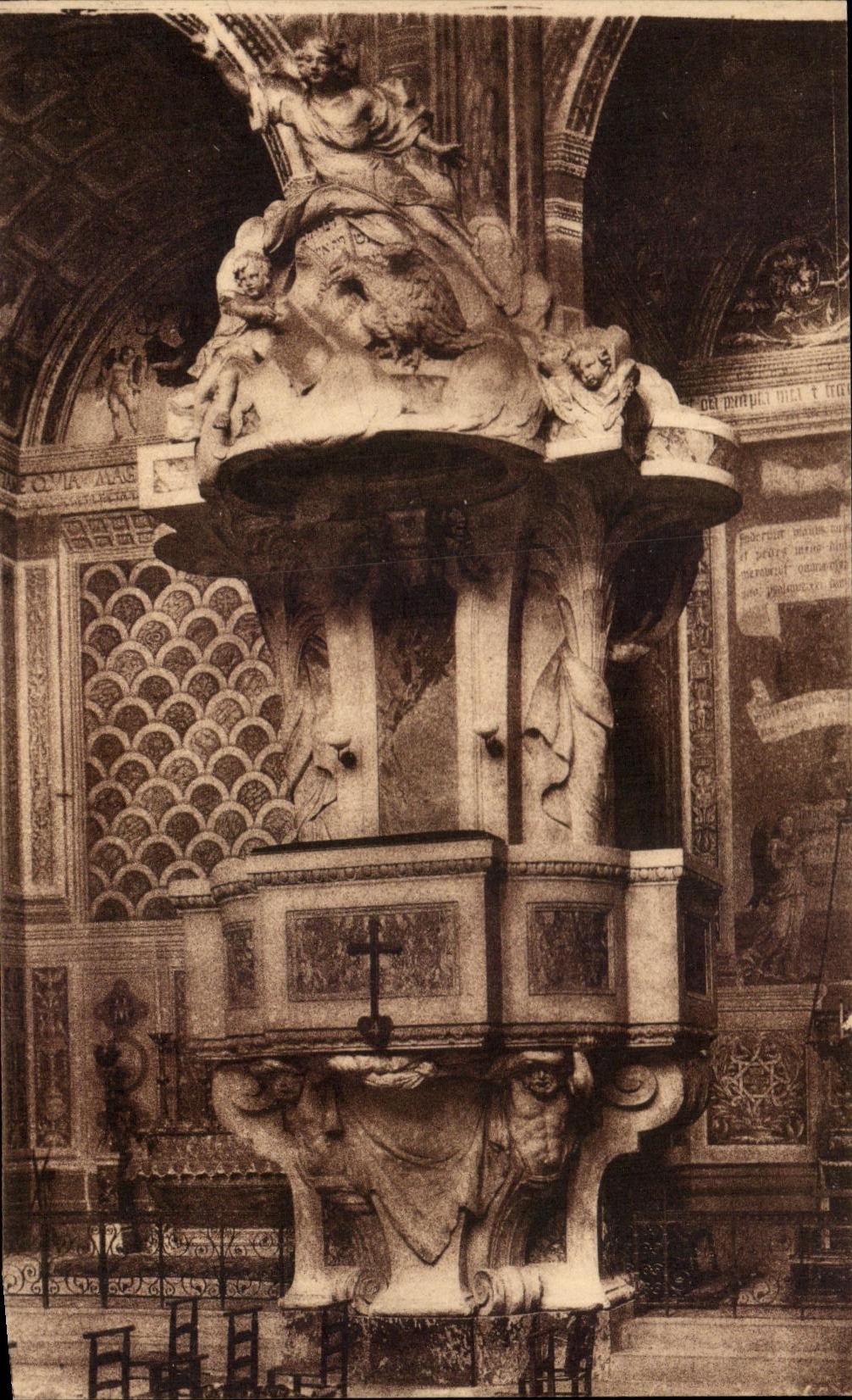 CPA Albi Cathedral Saint Cecile el pulpito