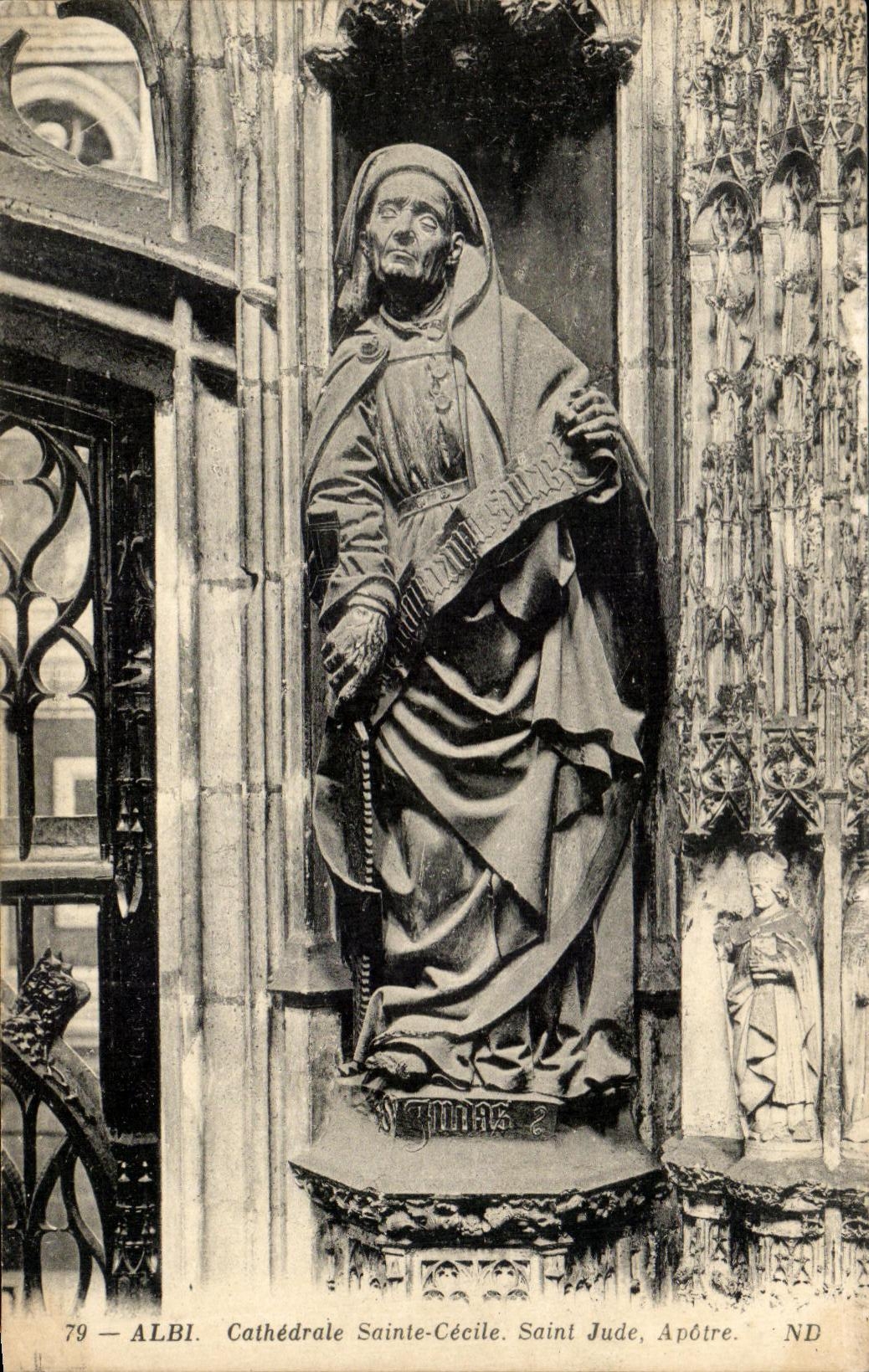Apostol de Jude del santo de Sainte Cecile de la catedral del La de CPA Albi