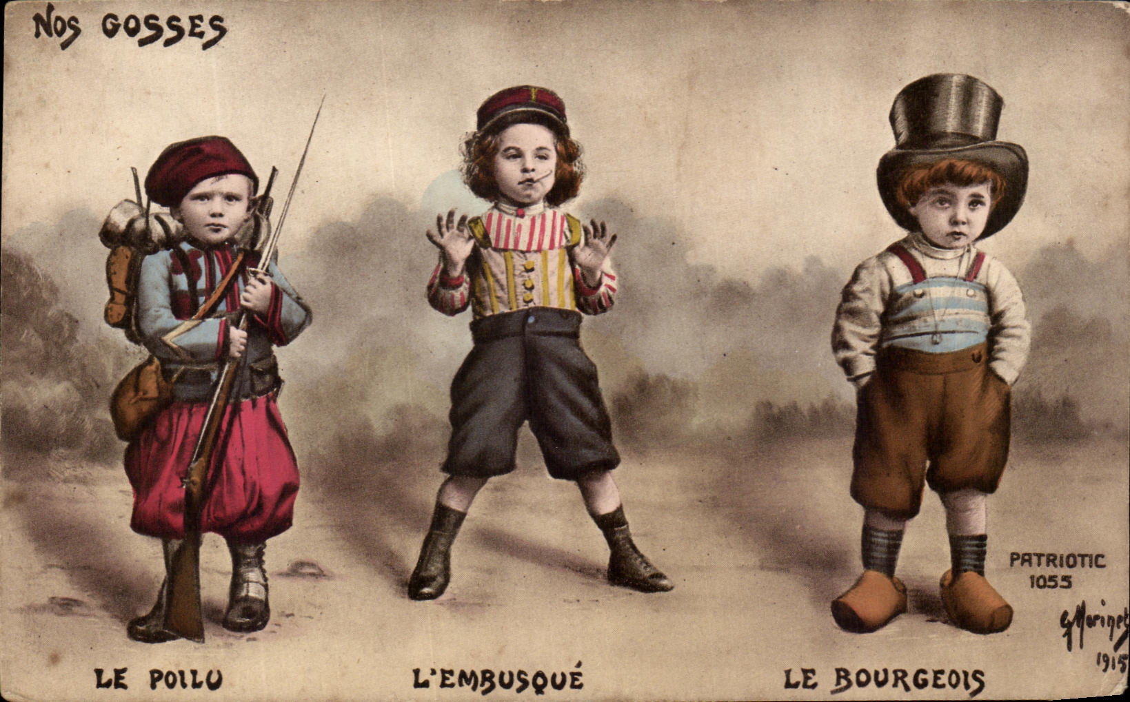 CPA Our kids hairy embusque the Militaria middle-class man