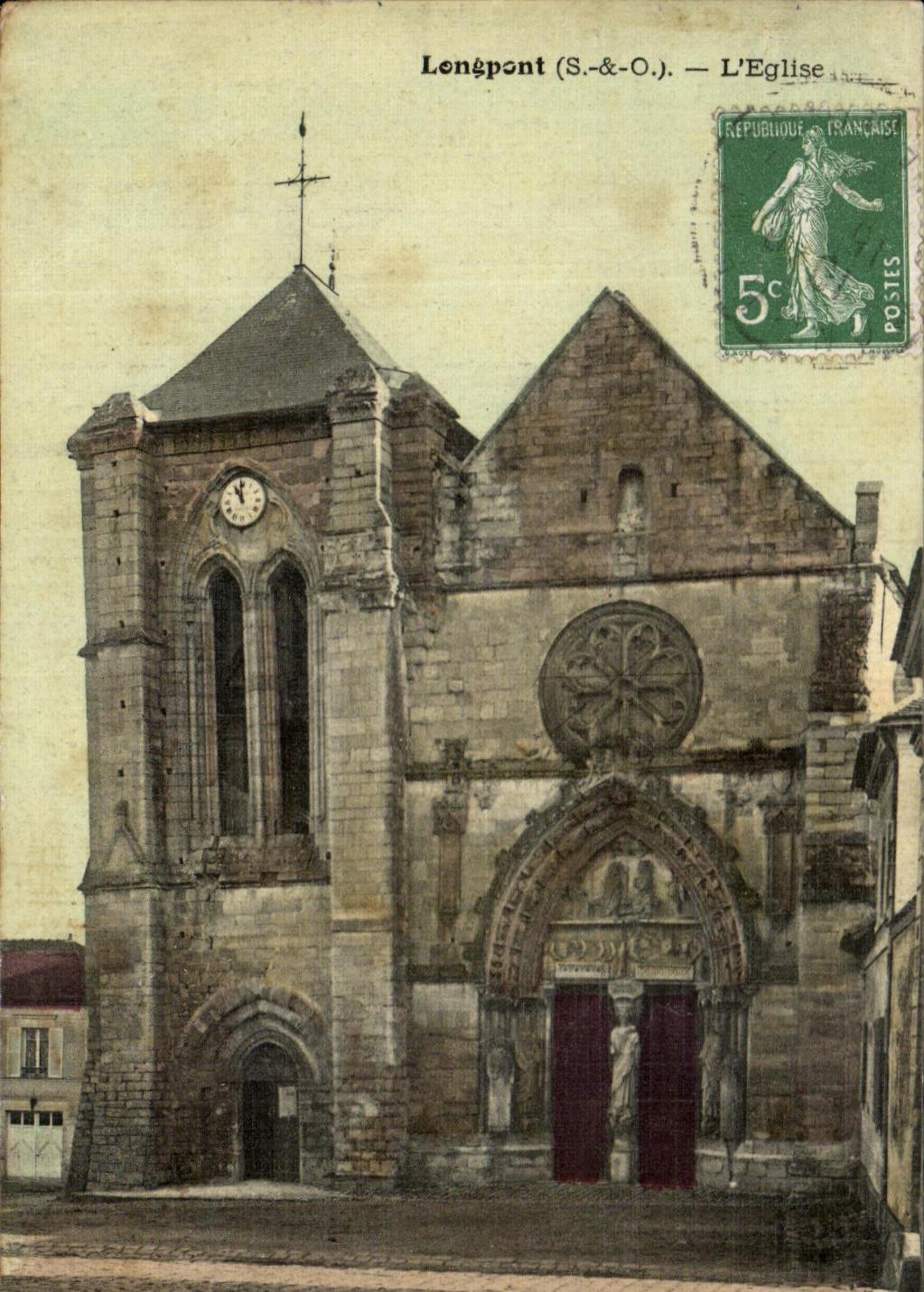 CPA Longpont L'Eglise (carte toilee)