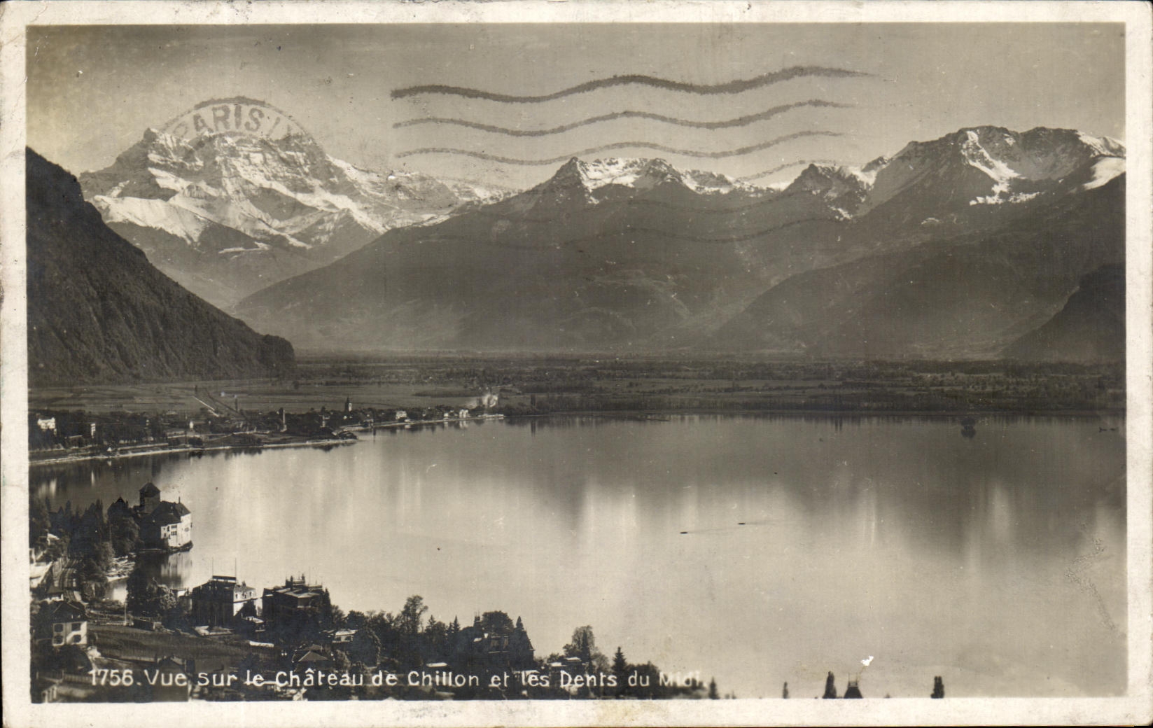 CPA Vue Sur le chateau de Chillon et les Dents du Midi