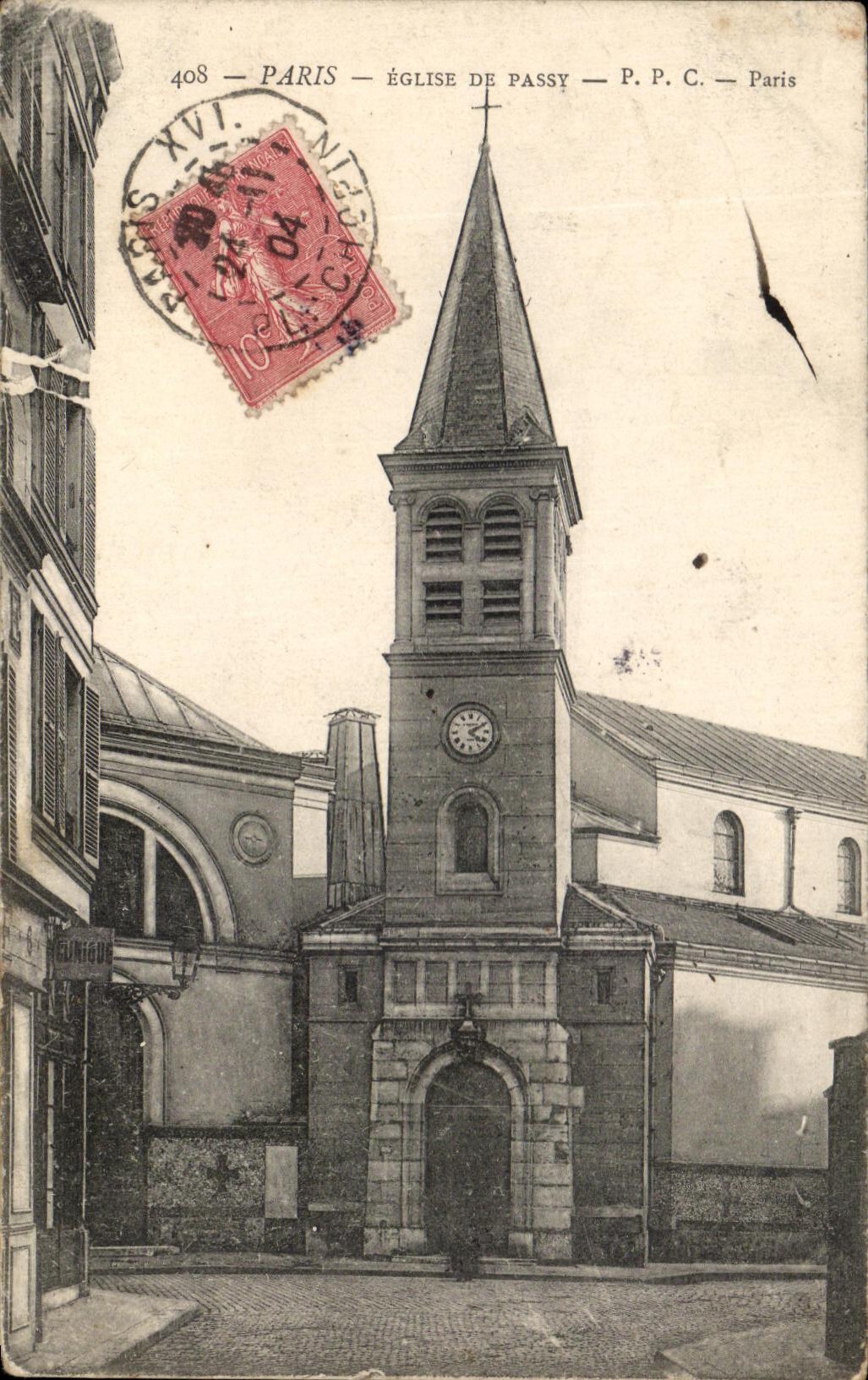 CPA Paris Church De Passy Paris