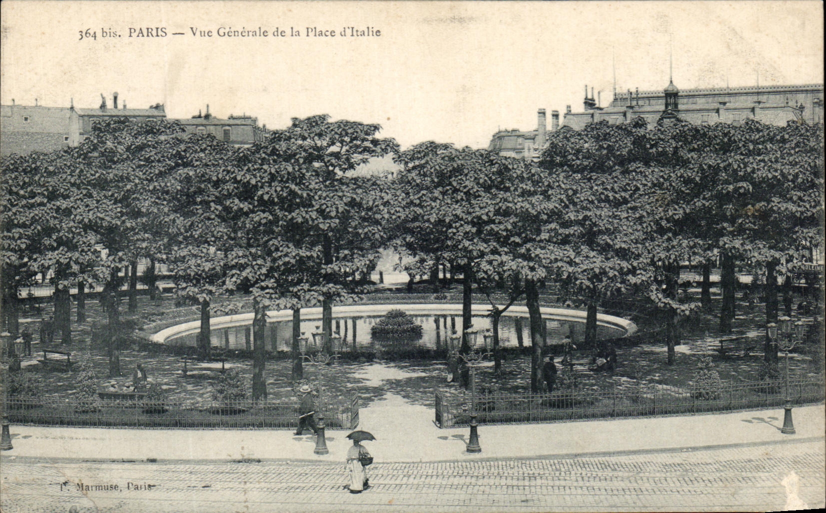 CPA Paris View Of the Place of Italy