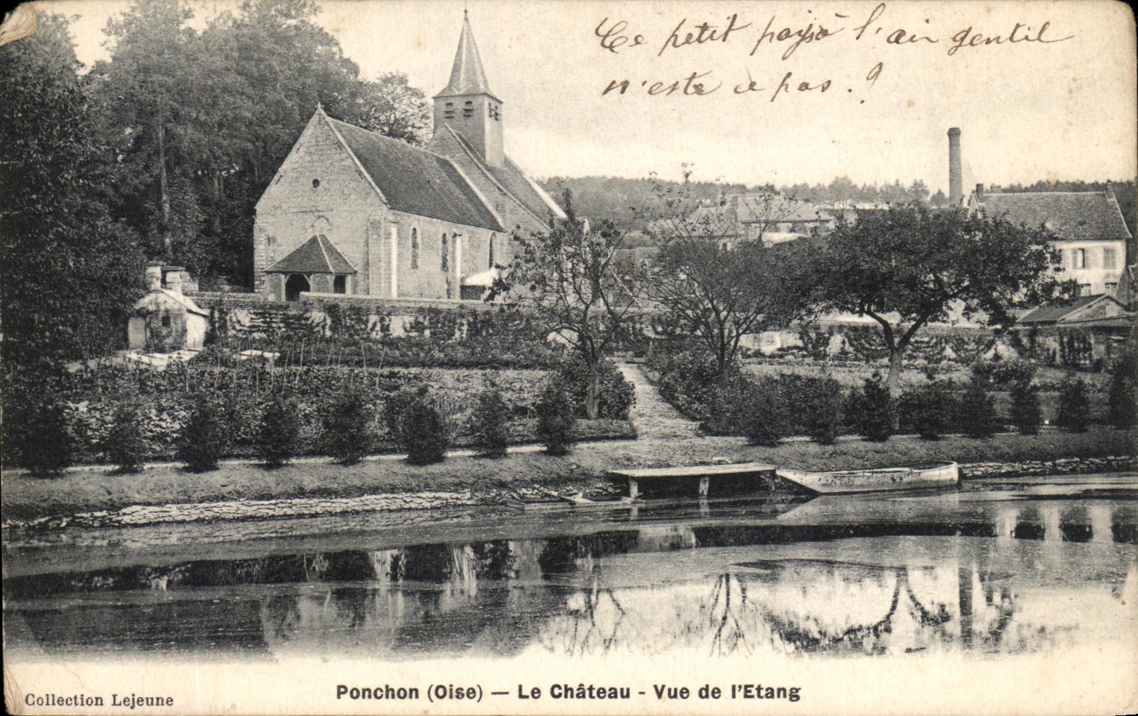 CPA Ponchon el castillo visto de la charca