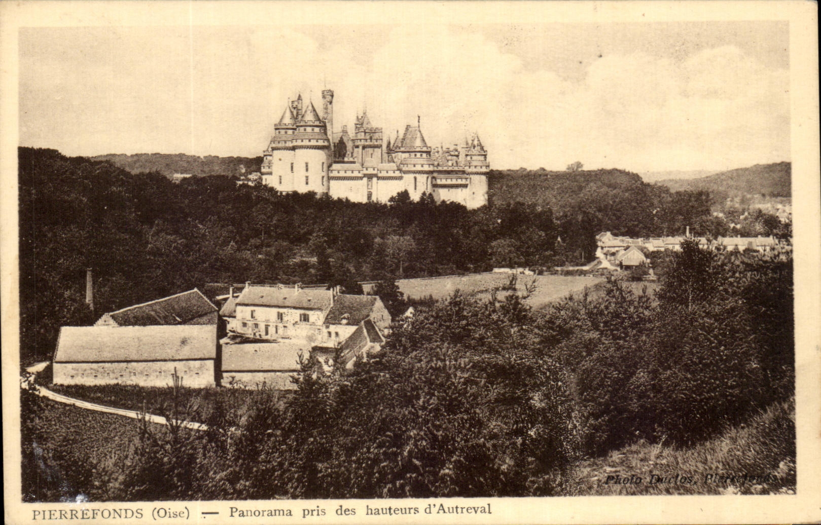 CPA Pierrefonds Panorama pris des hauteurs d'Autreval