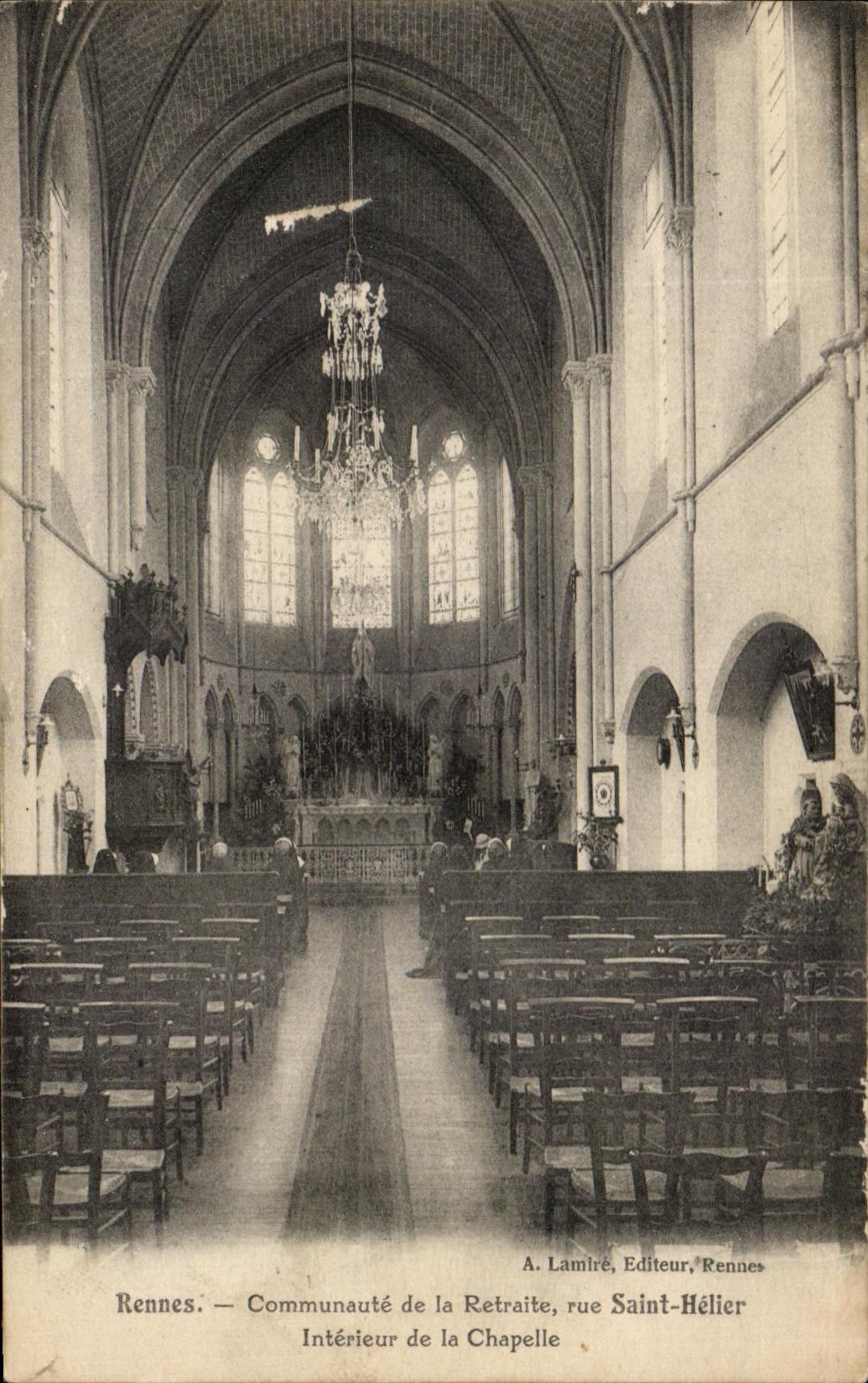 CPA Rennes Communaute de Retraite rue Saint Helier Interieur de la Chapelle