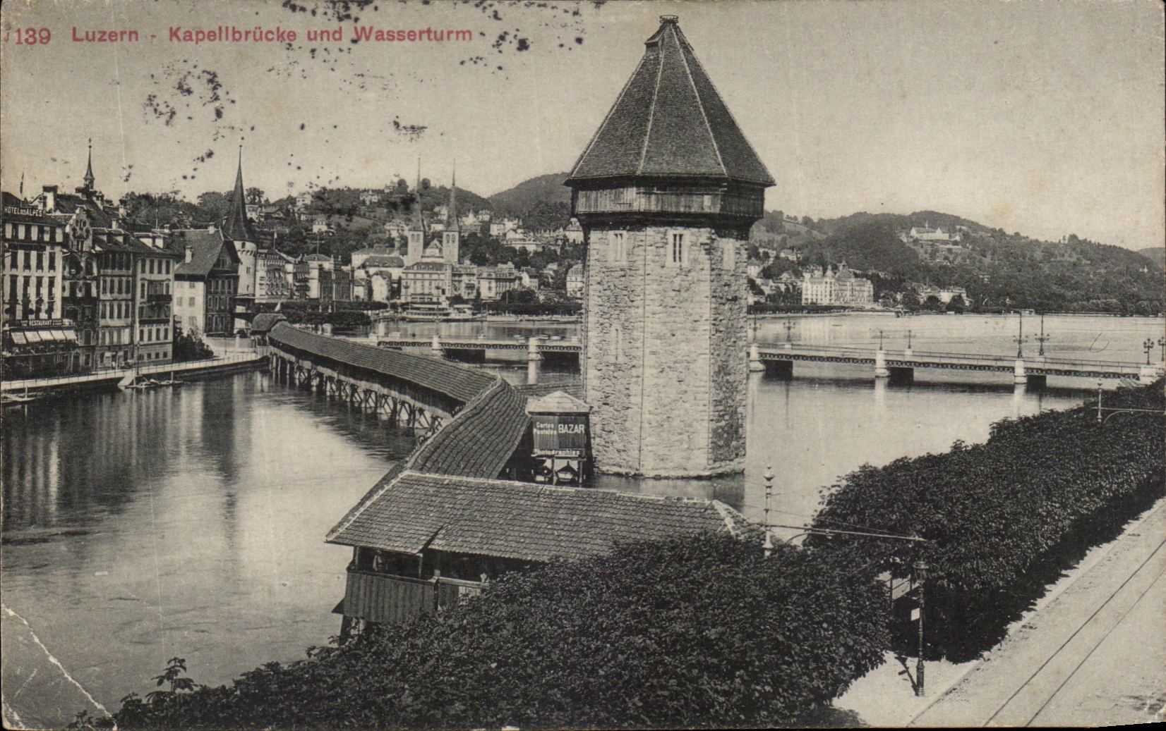 CPA Luzern Kapellbrucke Und Wasserturm