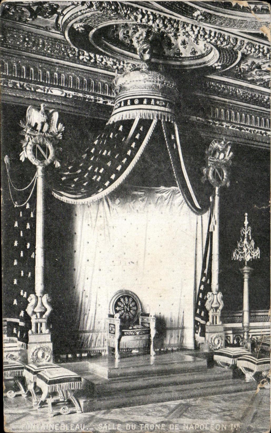 CPA Fontainebleau Throne room Of Napoleon 1st
