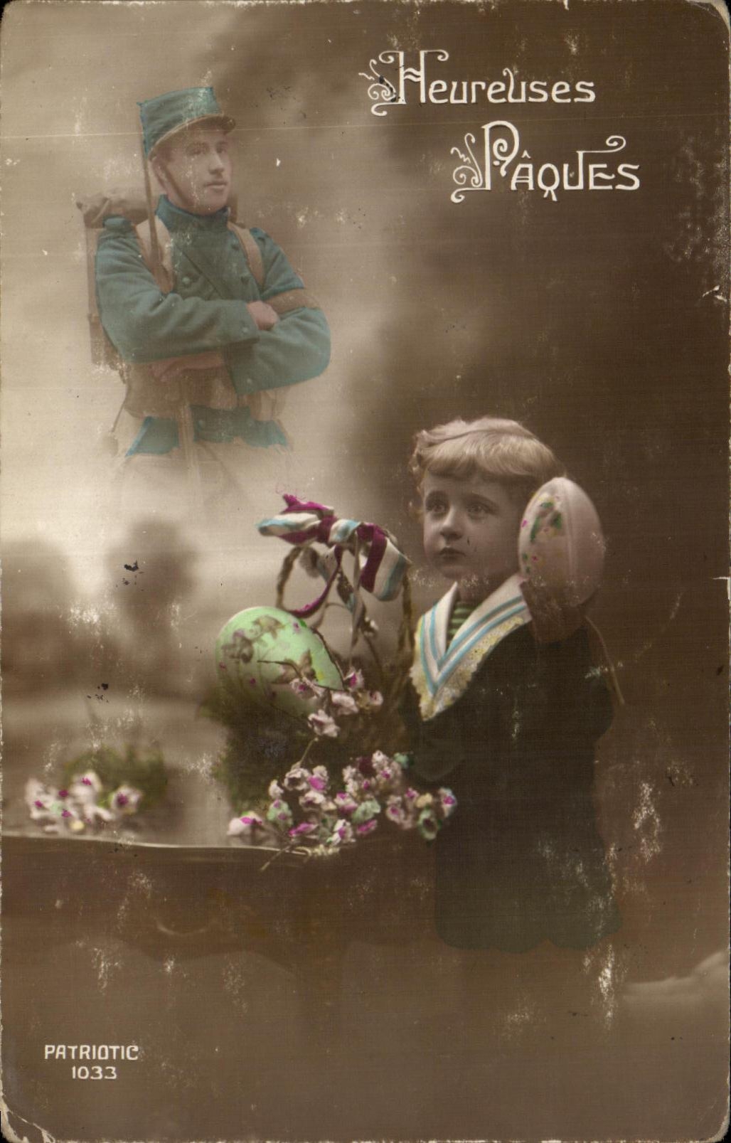 Happy CPA Easter Militaria Child