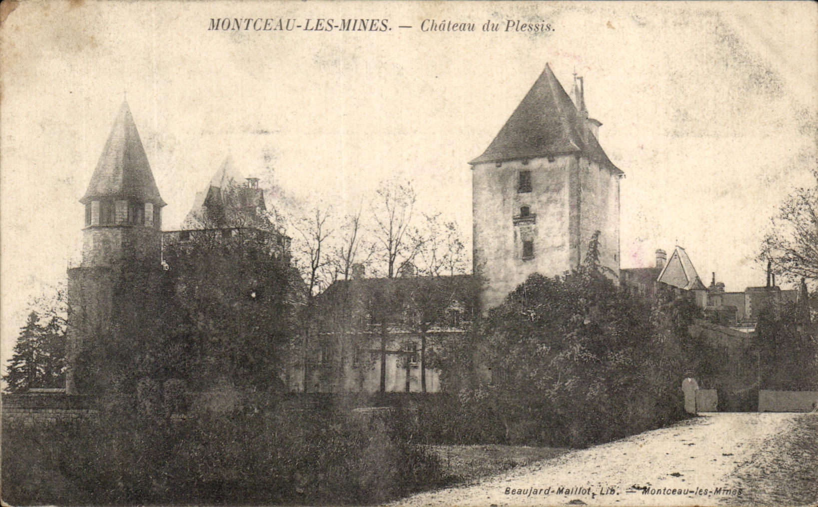 CPA Montceau the Mines Castle of Plessis