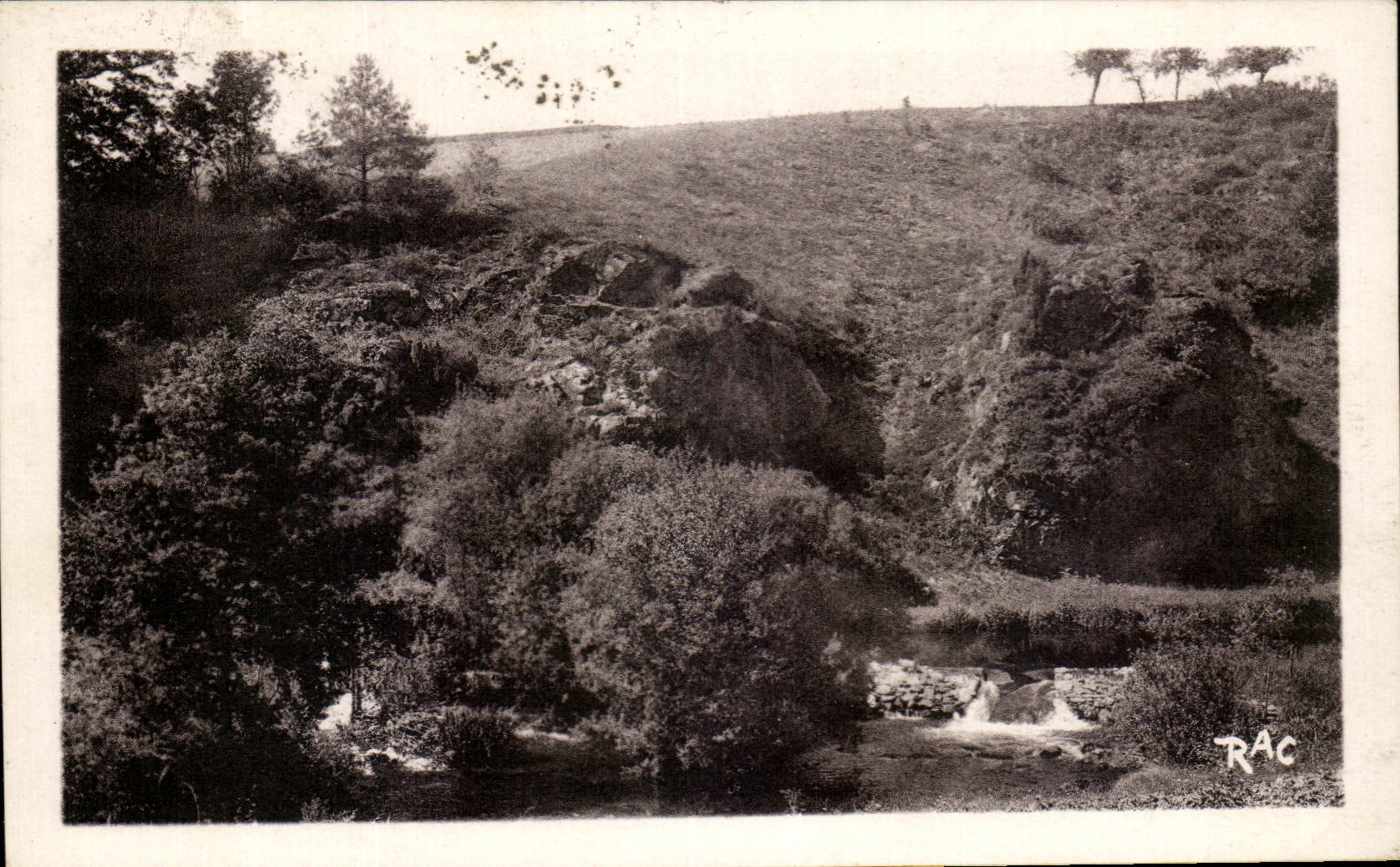 CPA Chateauneuf La Drill Landscape on Combade