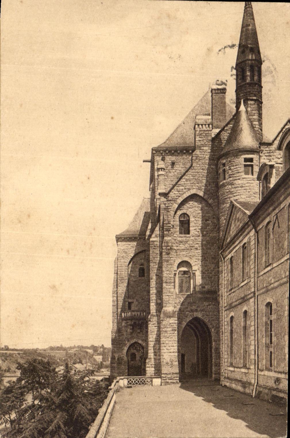 CPA the Terrace Of the Abbey St Pierre De Solesmes