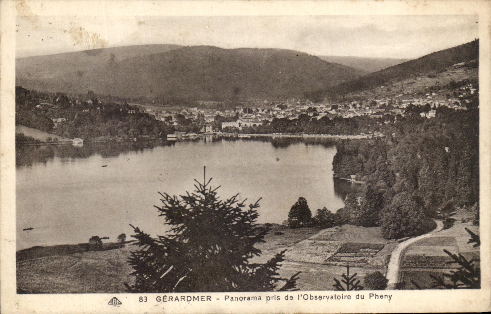 CPA Gerardmer Panorama taken of the Observatory of Phemy