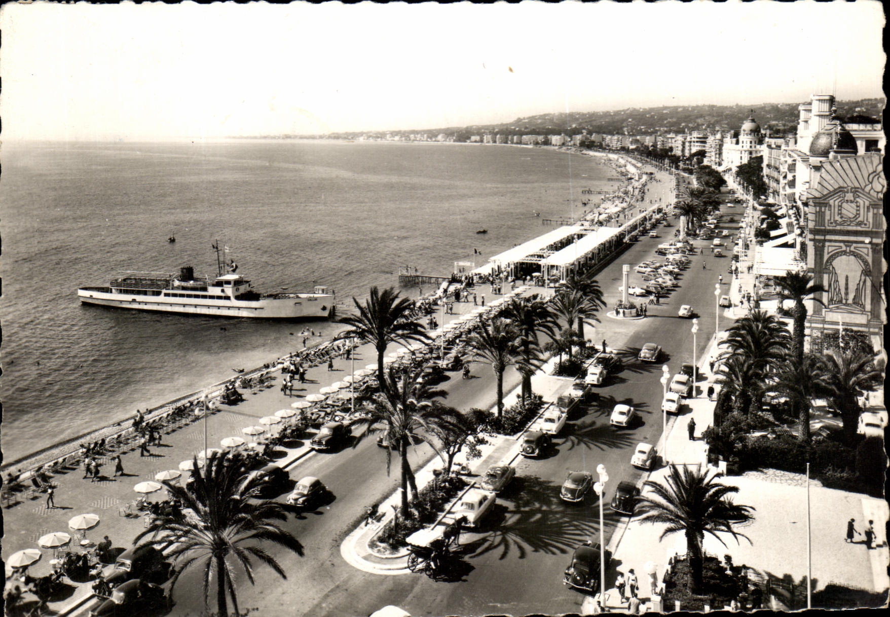 CPSM la dimension Niza del azul la caminata del barco de Auglais