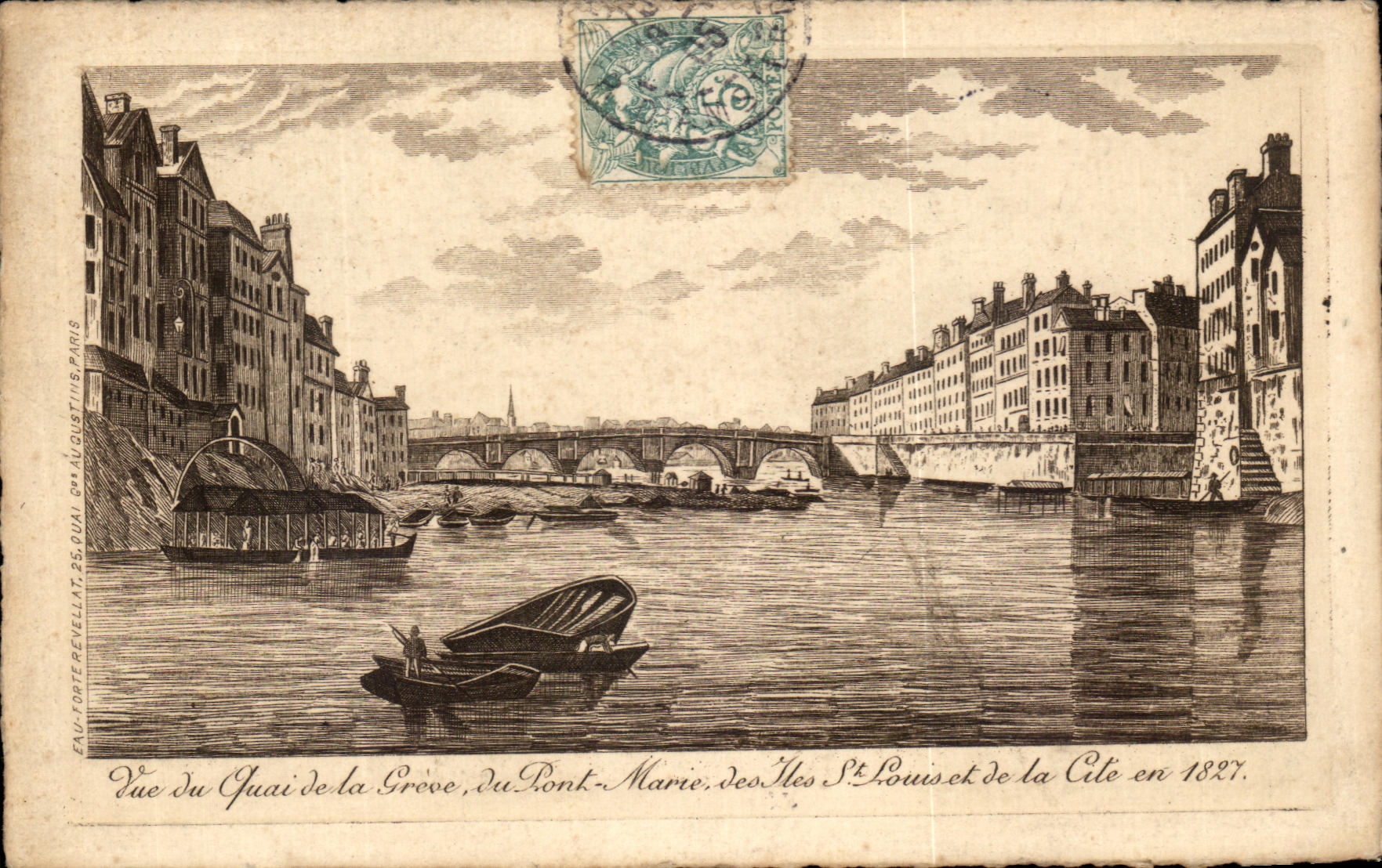 CPA Paris Iles St louis et de la Cite 1827