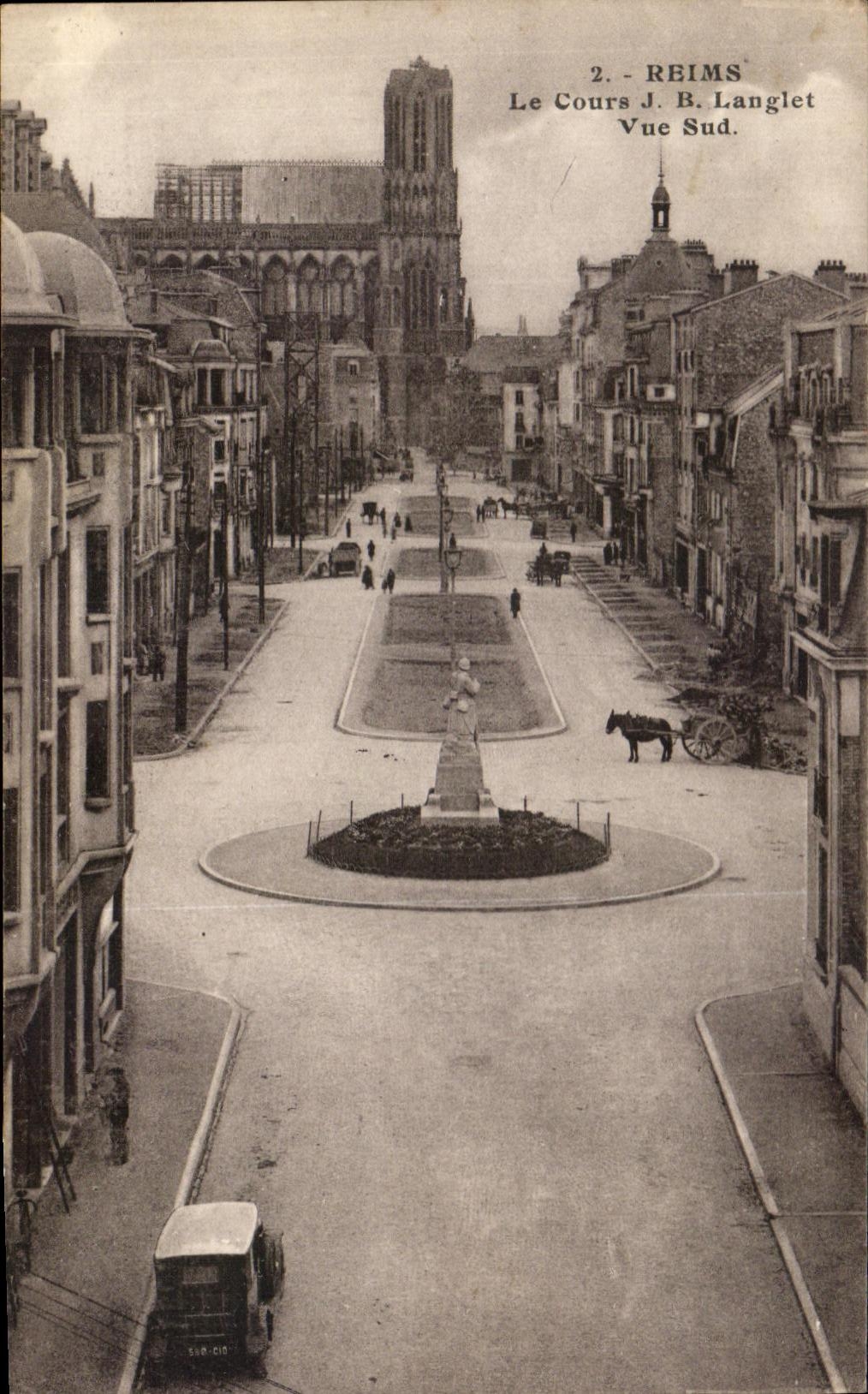 CPA Rheims Course JB Langlet Seen Southern