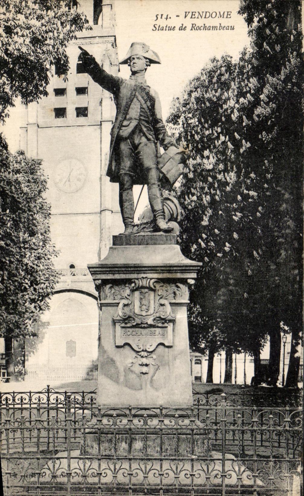 CPA Vendome Statue De Rochambeau