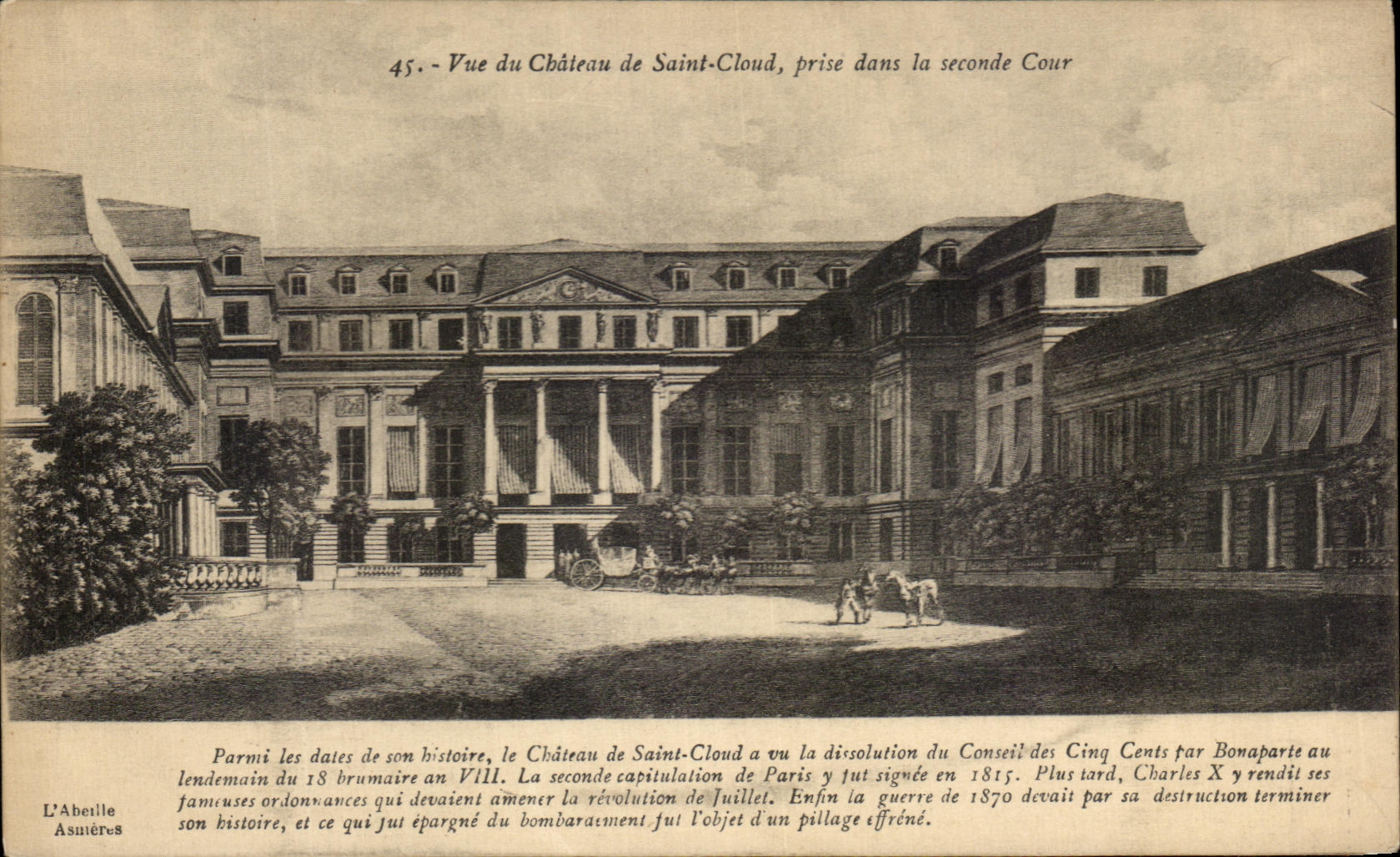 CPA Seen Of the Castle Of Saint Cloud Taken Dans La Second Court