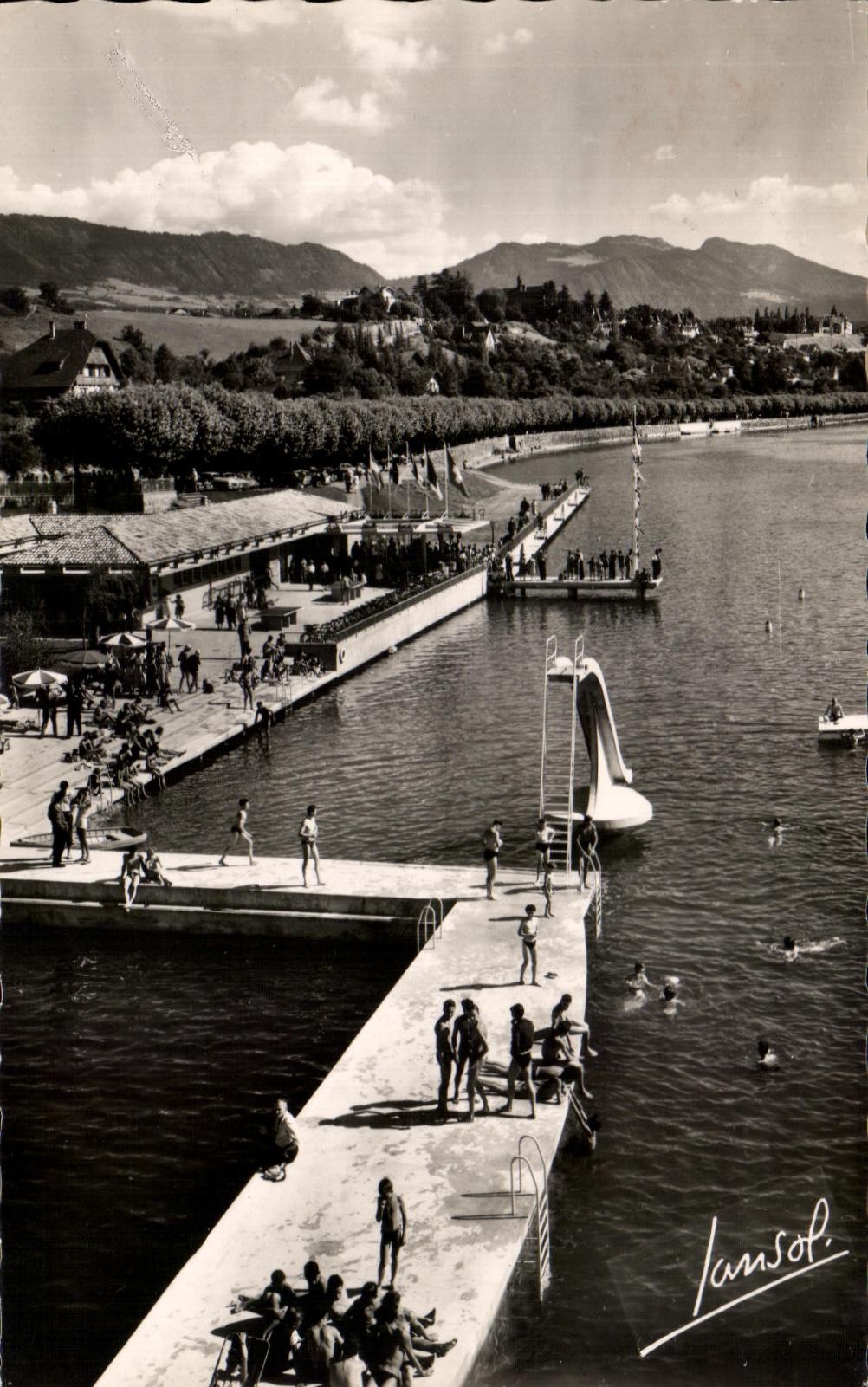CPSM Thonon Les Bains the Beach and the Forolant Mount