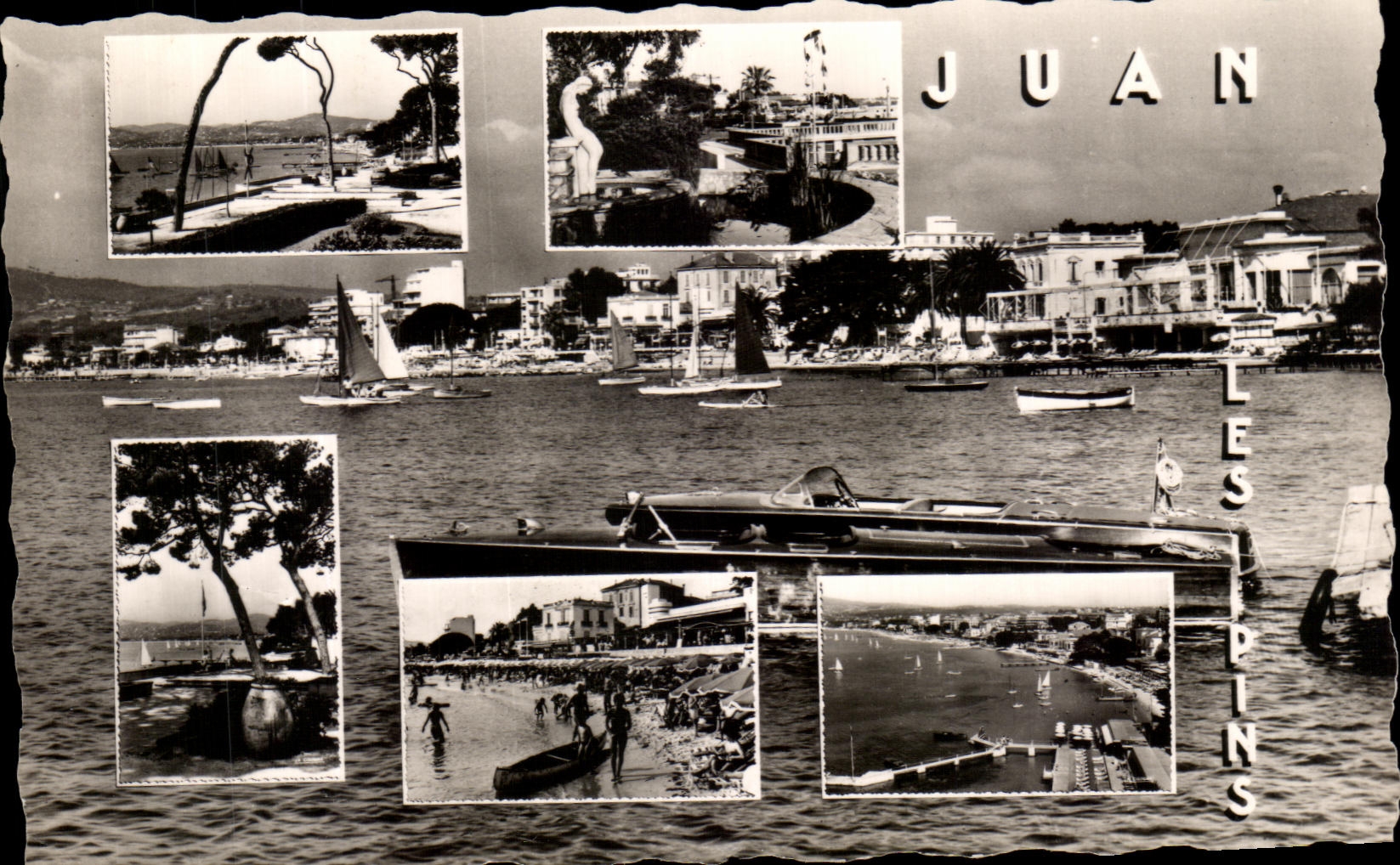 CPSM Juan les pins Bateaux