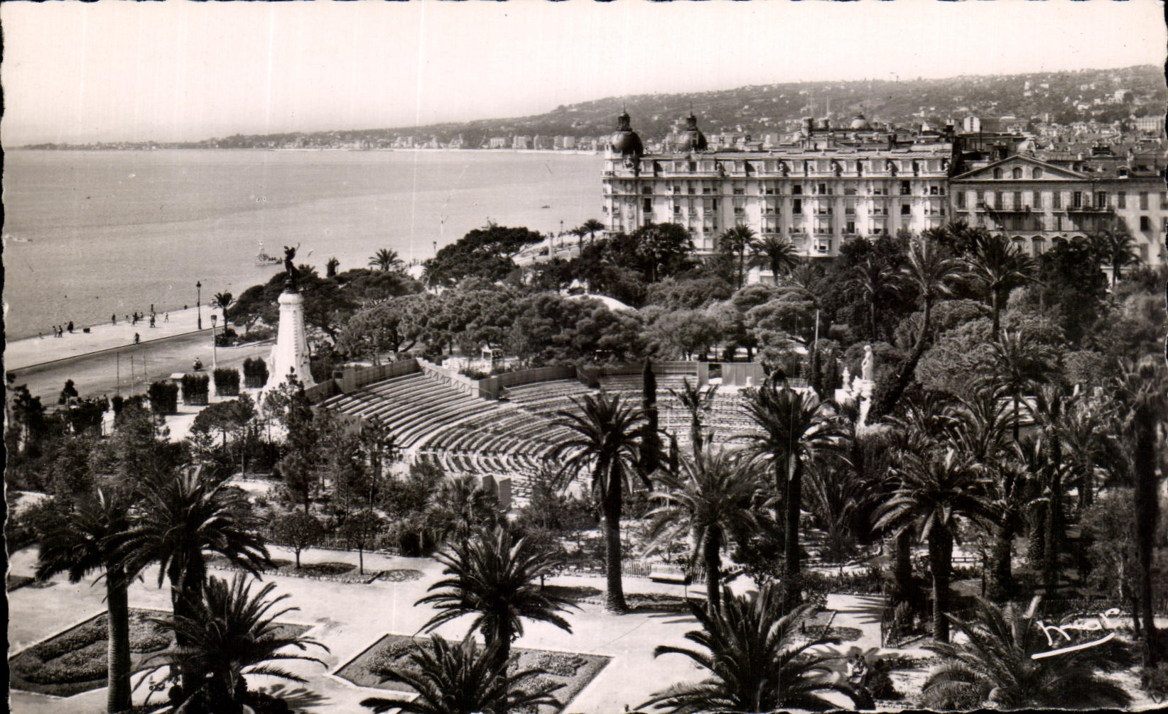 CPSM Niza el jardin Albert 1r y el teatro al aire libre