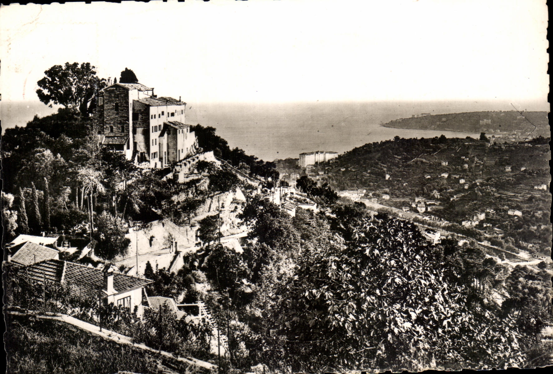 CPSM Menton ND Of Annonciade the Monastery sea and the Cape Martin