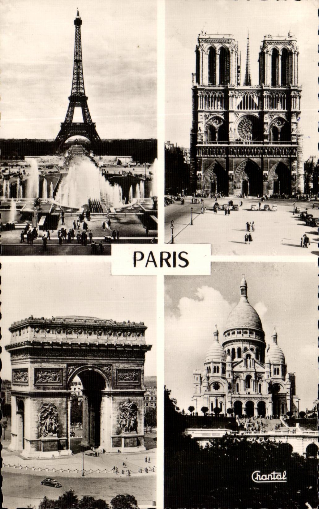 CPSM Paris la torre Eiffel nuestra senora Arc De Triomphe el corazon de la consagracion