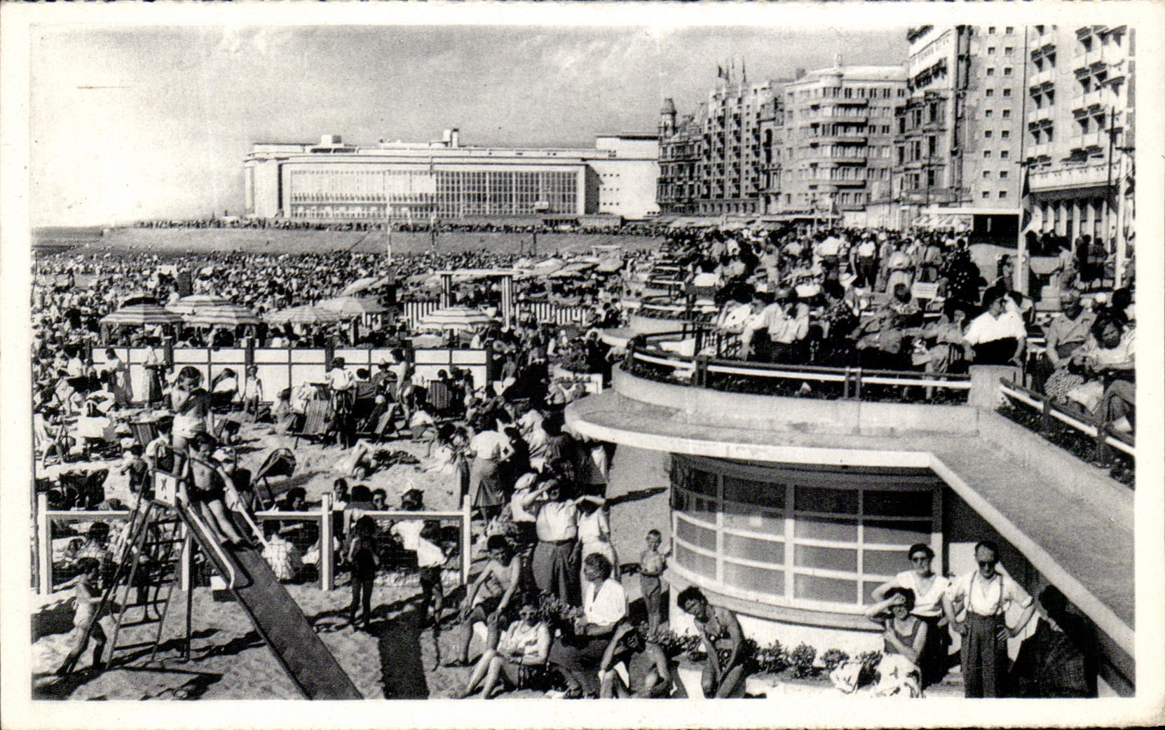 CPA Ostende Plage Et Kursaal 