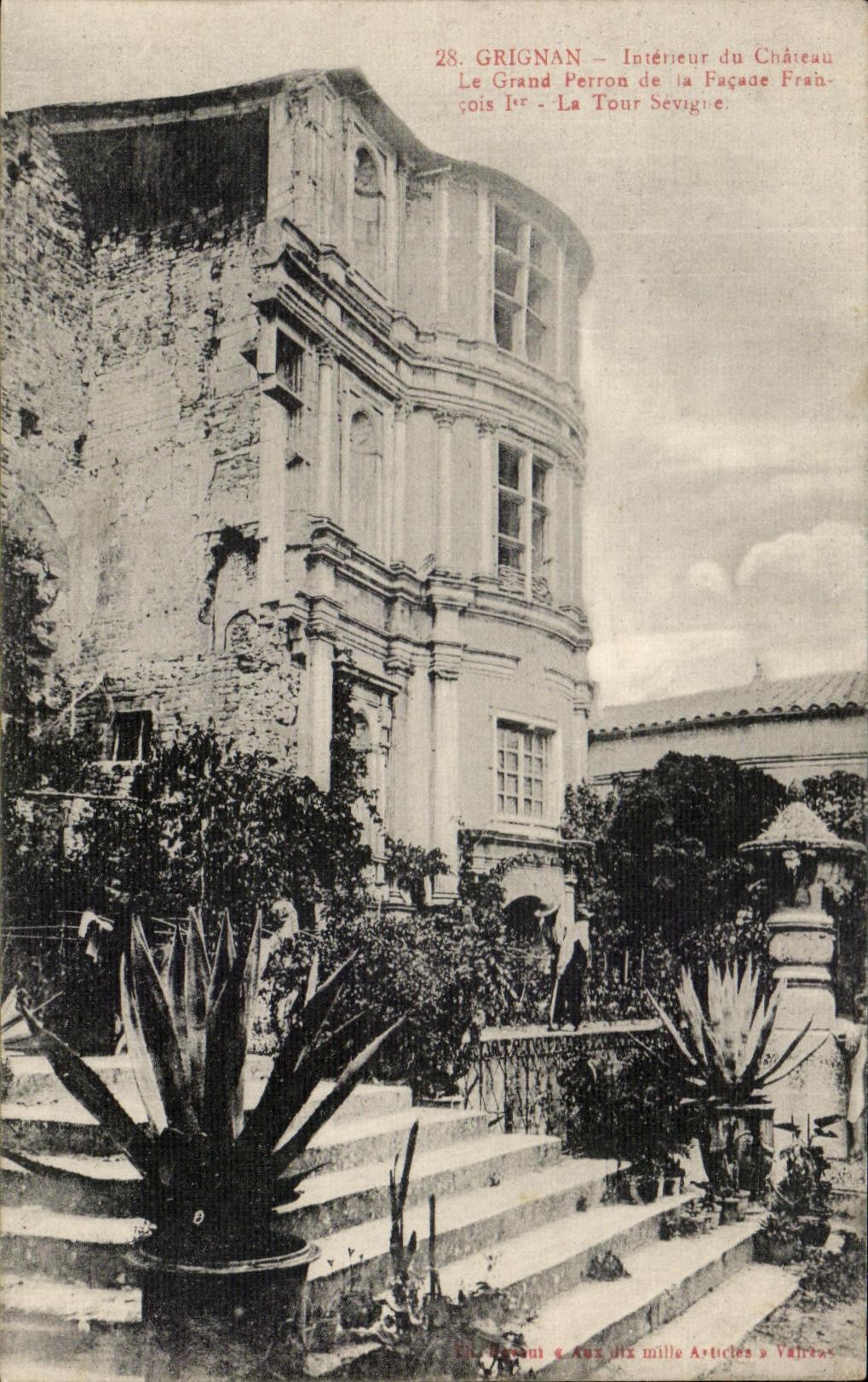 CPA Grignan Intereiur of the Castle Large the petron Of the Prahois Frontage the Servenge Turn