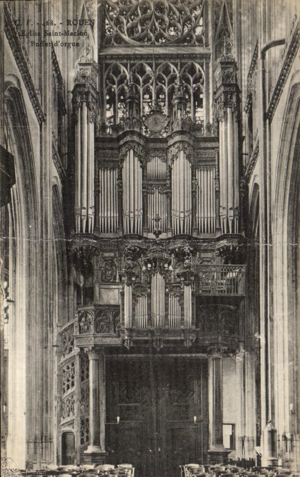 CPA Rouen the Church Saint Maclou Organ case