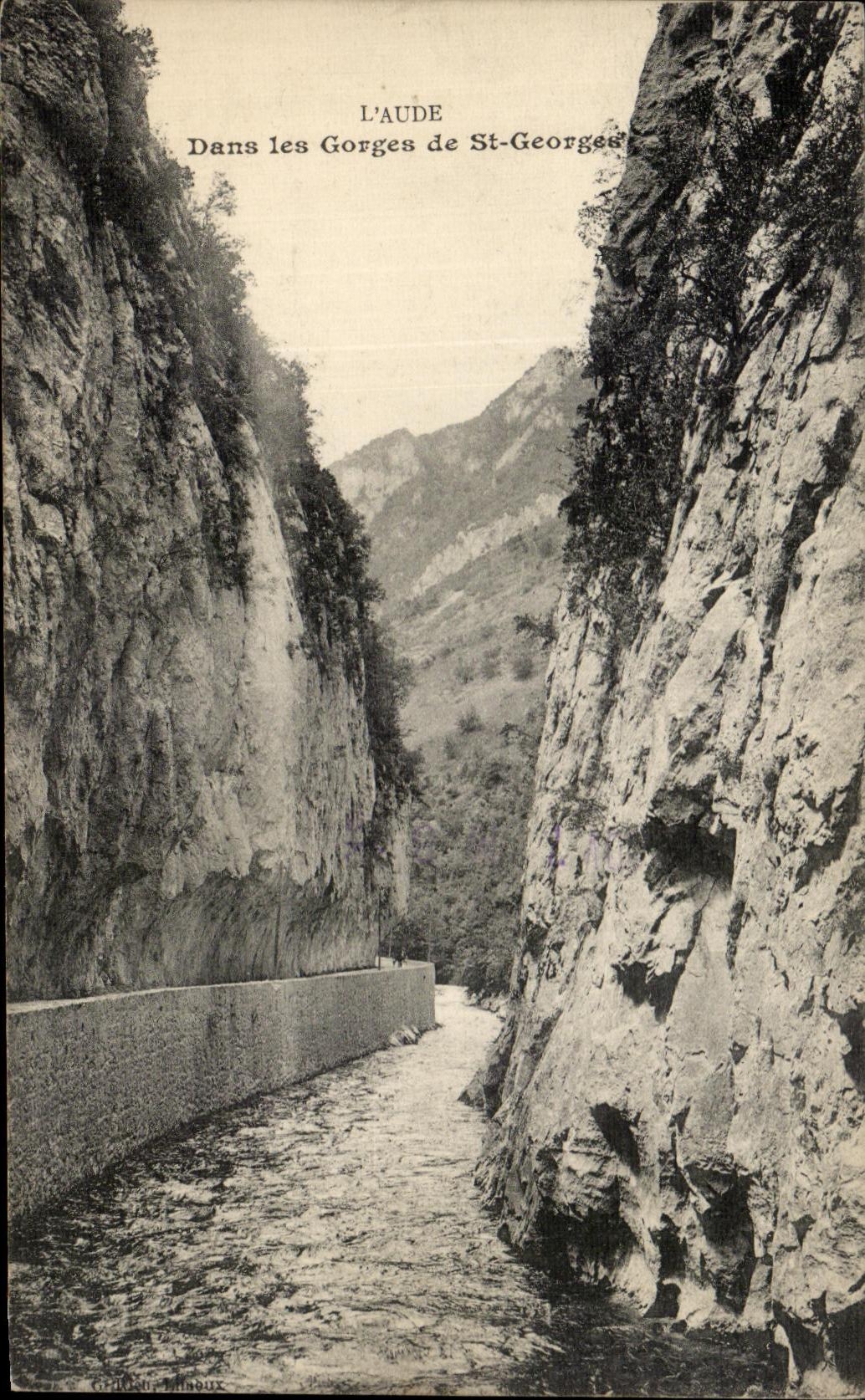 CPA L'Aude Dans Les gorges de st Georges