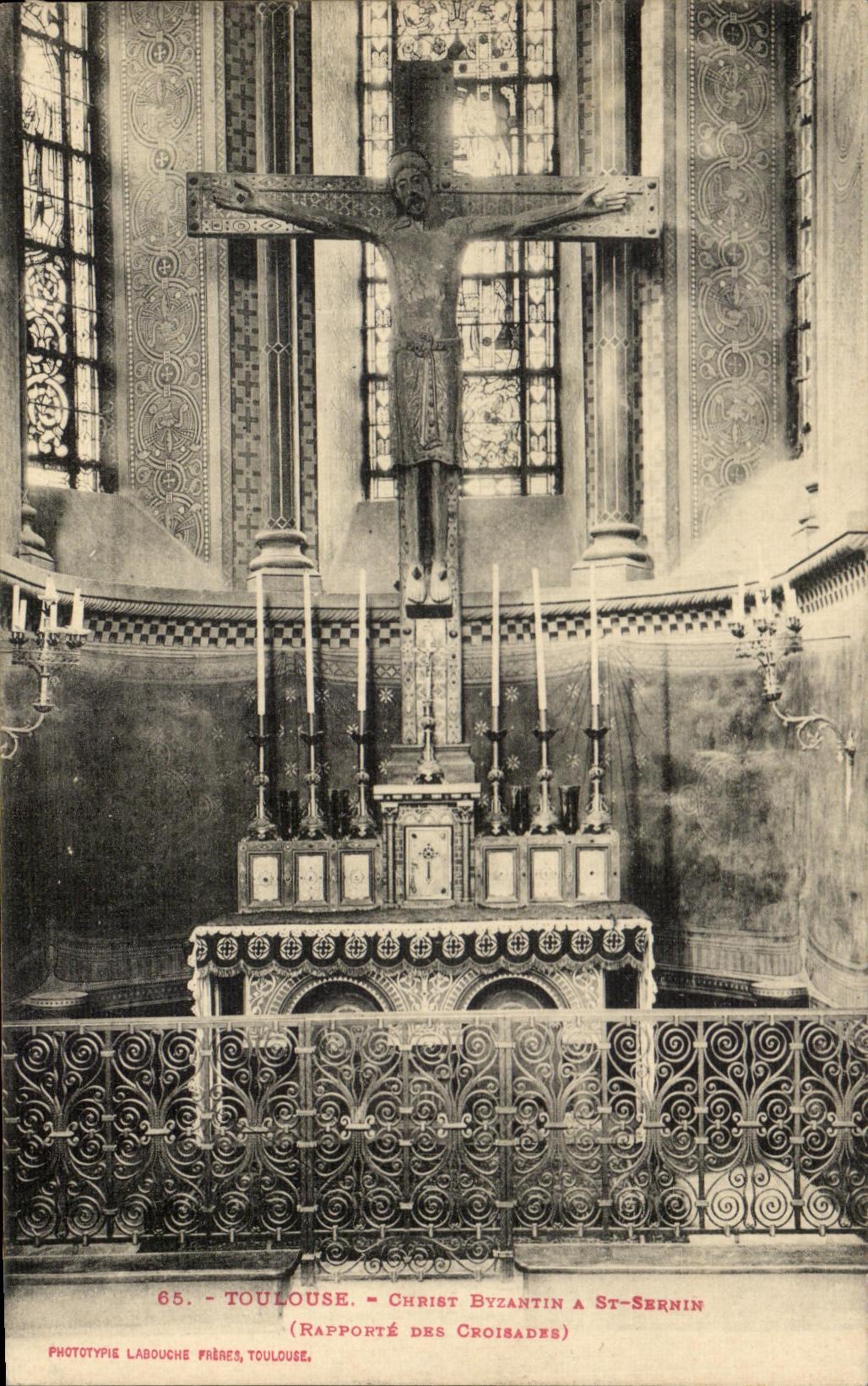 CPA Toulouse Christ Byzantin A St Sermin (rapporte des Croisades)