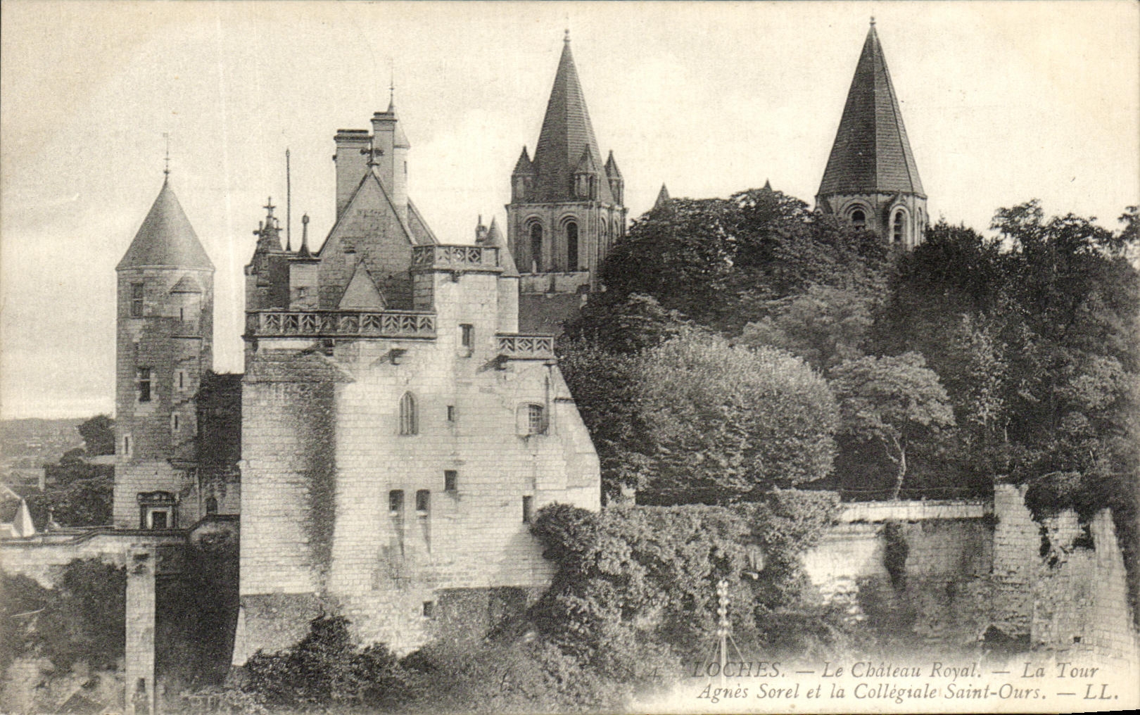 CPA Loaches the Castle Royal La Tower Agnes Sorel and Collegial Saint the Bear