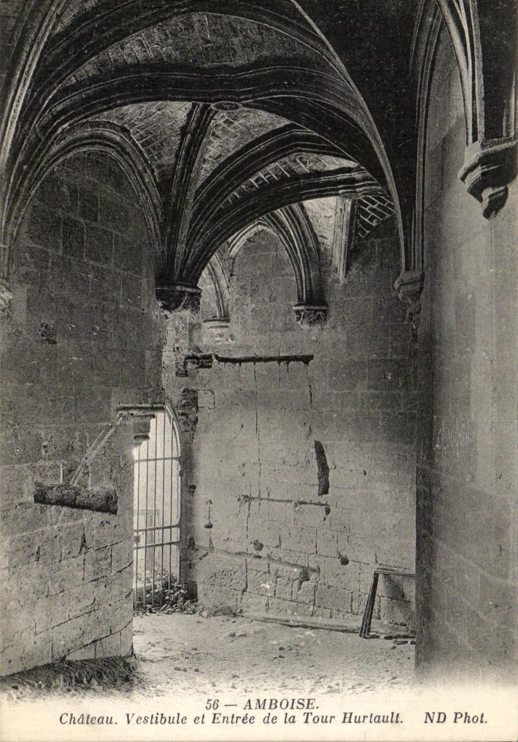 Castillo Pasillo de CPA Amboise y entrada de la torre de Hurtault