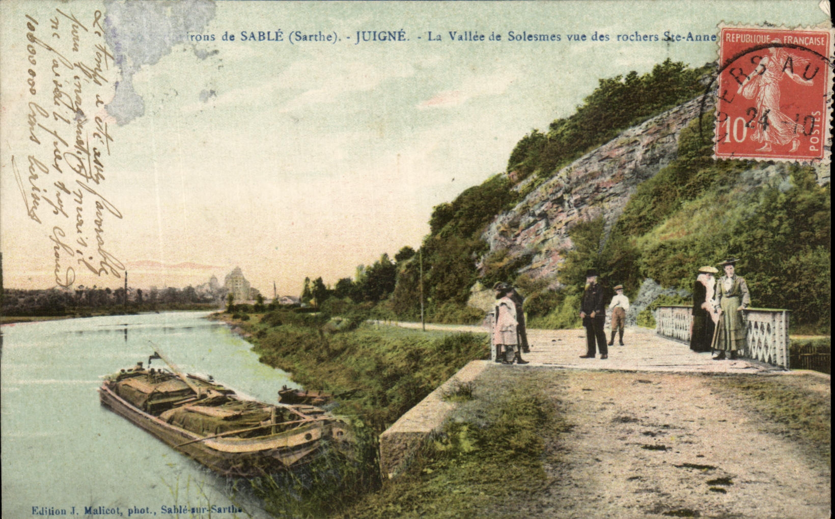 CPA Surroundings Of Sand Juigne La Valley De Solesmes seen Of the Rocks co Anne