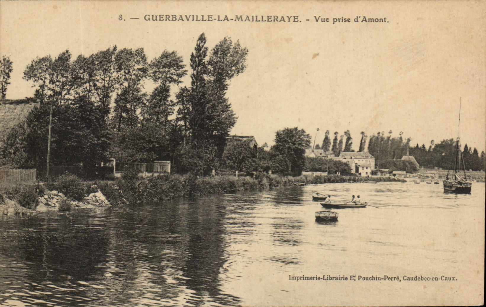 CPA Guerbaville La Mailleraye Vue prise d'Amont