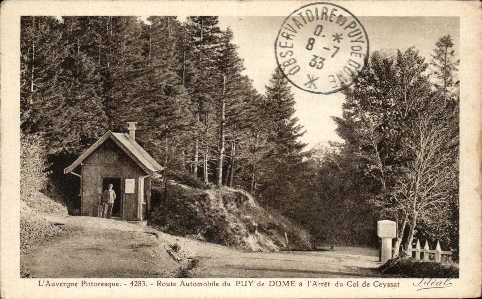 CPA Picturesque Auvergne Automobile Road Of Puy de Dome to the Stop of the collar of Ceyssat