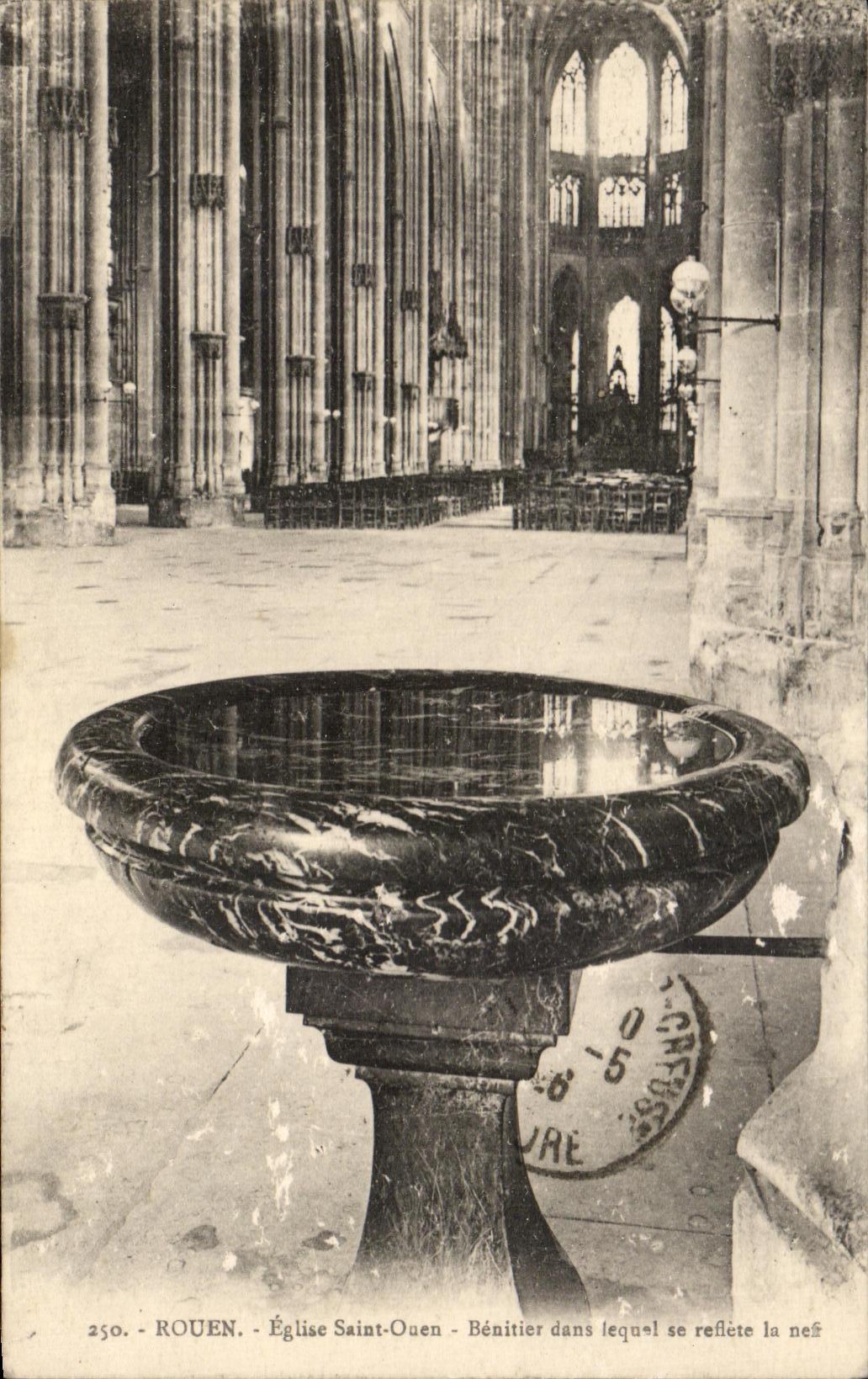 CPA Rouen Church Saint Ouen Stoup In Reflete La nave