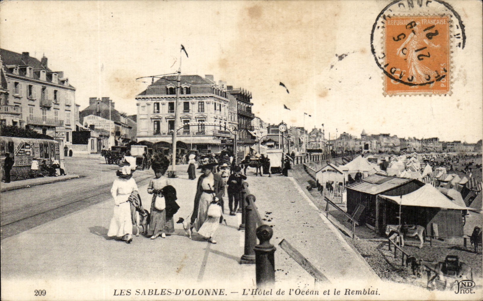 CPA Sables d'Olonne the Hotel Of the Ocean And the Embankment